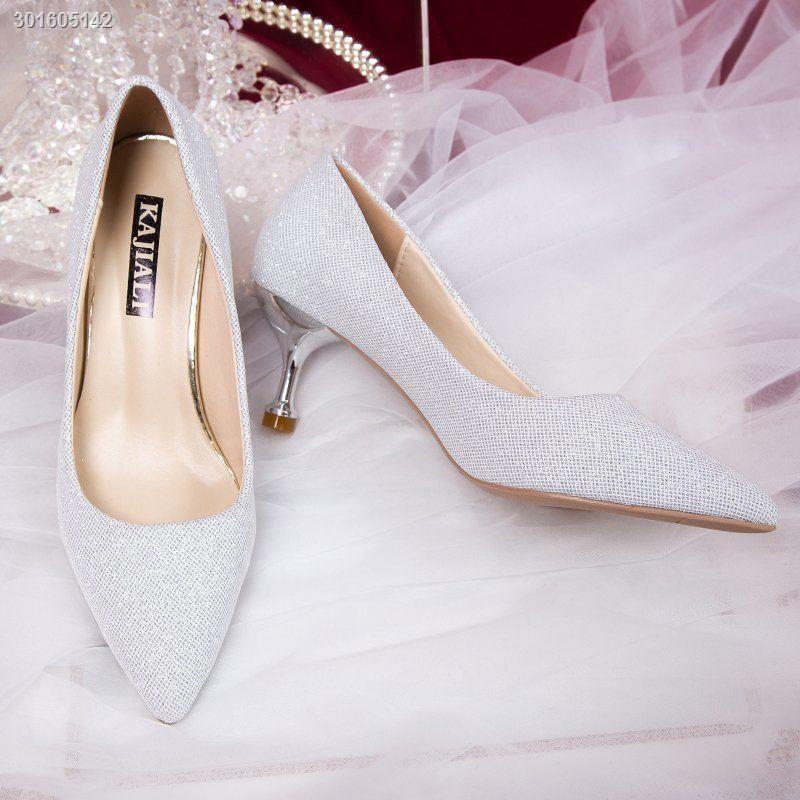 Wedding shoes women 2021 new bride wedding shoes sequins dress high heels stiletto bridesmaid wedding shoes crystal shoes