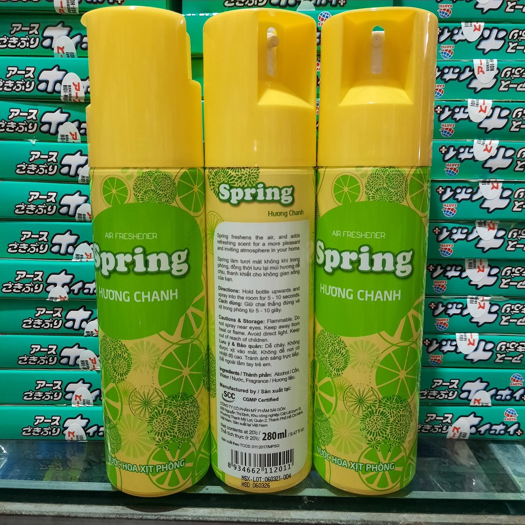 Xịt phòng Spring hương chanh 280ml