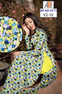 Vải áo dài hoa nhí