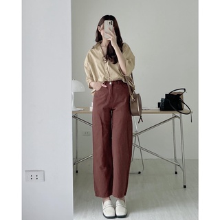A633 Áo somi basic form rộng Audrey