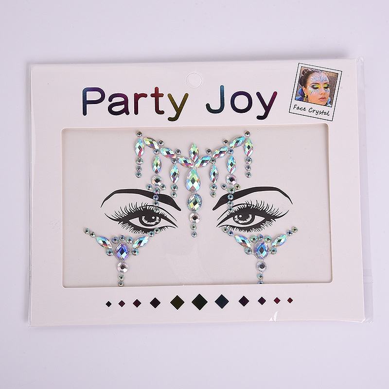 Miếng Dán Mặt Bằng Acrylic Đính Đá Lấp Lánh Độc Đáo Trang Trí Tiệc Hóa Trang DIY