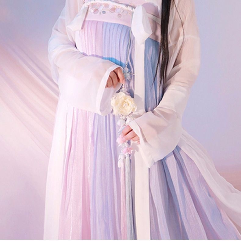 váy đầm dáng xoèChân váy▪✖☸[Gửi cùng ngày] Áo lót nữ Spring Sakura Hanfu váy đầy đủ eo phù hợp với siêu tiê