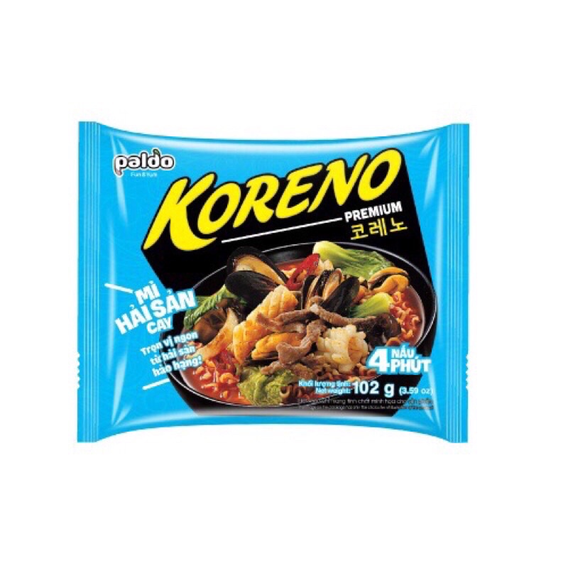 MÌ TRỘN TƯƠNG ĐEN KORENO 78g/Mì Hải Sản cay Koreno 100g/ Mì trộn xoài xanh tôm nõn Kokomi cực dai ngon lạ miệng