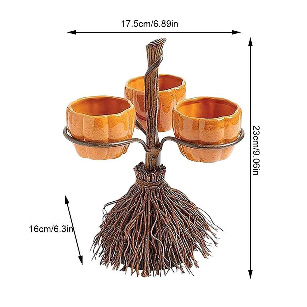 Tô Đựng Thức Ăn Hình Bí Ngô Kèm Muỗng Trang Trí Halloween