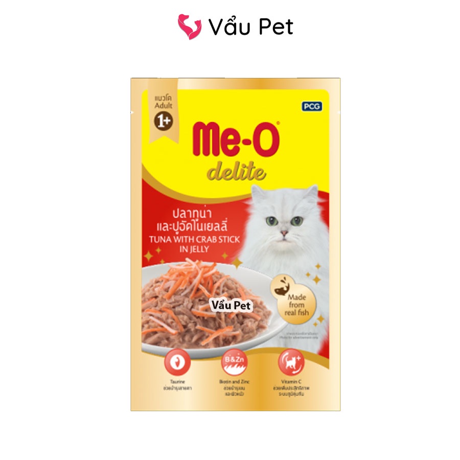 Pate mèo Me-O Delite 70g - Pate cho mèo trưởng thành đầy đủ dinh dưỡng Vẩu Pet Shop