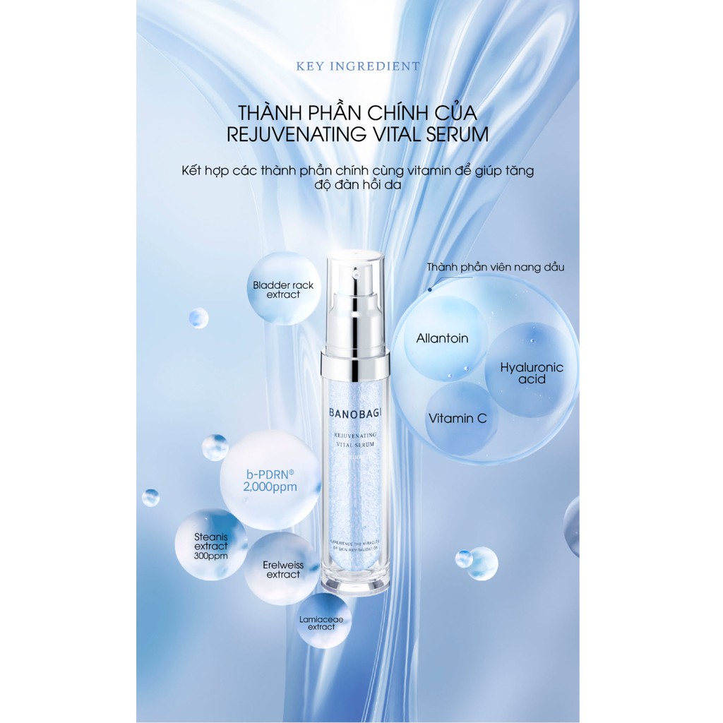 Tinh Chất Vital Trẻ Hóa Da BANOBAGI Rejuvenating Vital Serum 30ml