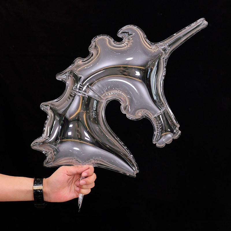 Bong bóng trong suốt 18 inch hình kỳ lân và trái tim dùng trang trí tiệc sinh nhật
