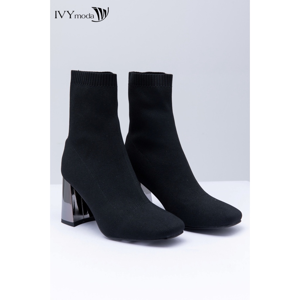 [Mã WABRSB55 giảm 12% đơn 250K] Boots len nữ cổ lửng IVY moda MS 52A1314