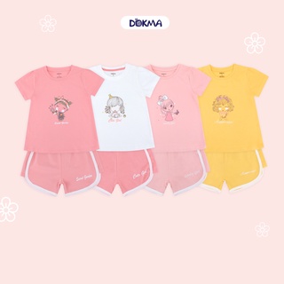 Db975 bộ quần áo cổ tròn cộc tay bg dokma
