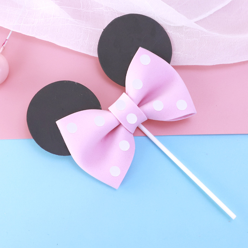 Que Cắm Trang Trí Bánh Kem Hình Chuột Mickey Xinh Xắn