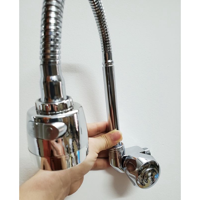 Vòi rửa chén bát một đường nước lạnh cần bẻ - âm tường xi bóng