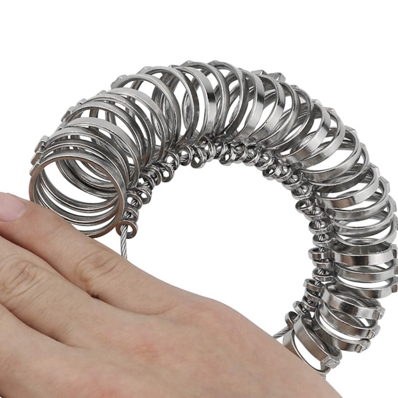 Set dụng cụ đo kích cỡ nhẫn đeo tay kim loại 0-13