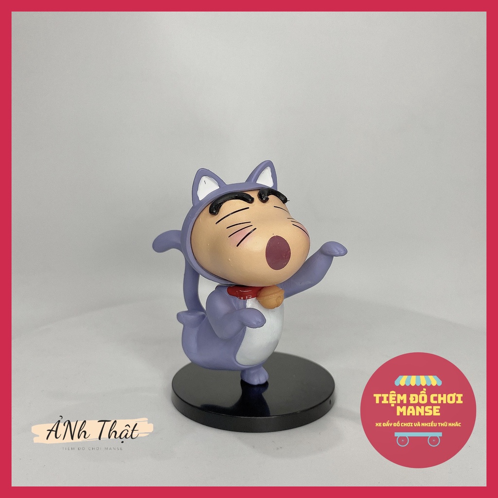 Set Mô hình Anime 06 bé Shin Cậu bé bút chì Shinosuke dễ thương MẪU TO 8.5 cm bền màu an toàn khủng long ếch