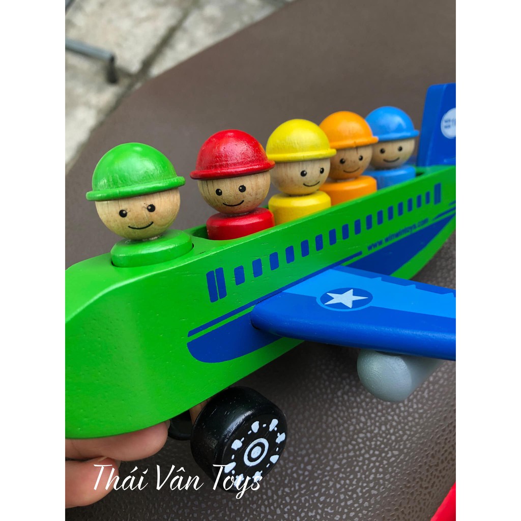 Đồ chơi gỗ Việt Nam | Đội bay siêu đẳng Winwintoys | Mô hình mini máy bay trực thăng phi công bằng gỗ