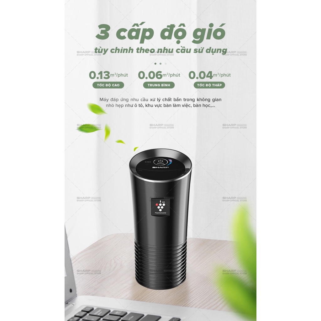 Máy lọc không khí, khử mùi xe ôtô Sharp IG-GC2E-B Hàng Thái Lan - Bảo Hành Chính Hãng