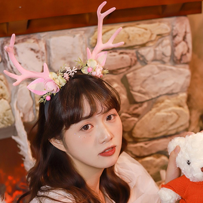 Cài Tóc Hình Sừng Tuần Lộc Hoạt Hình Cho Bé Gái