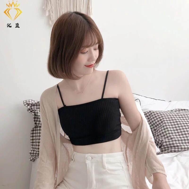 Áo Bra thun tăm co dãn kèm mút ngực, không gọng ôm ngực cho học sinh- bé gái mới lớn