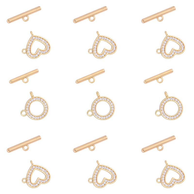 Set mặt dây chuyền BEADIA mạ vàng 18k đính dùng làm trang sức DIY