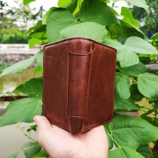 [ DA BÒ 100% kèm hộp sang chảnh] Bóp da, ví da nam cao cấp