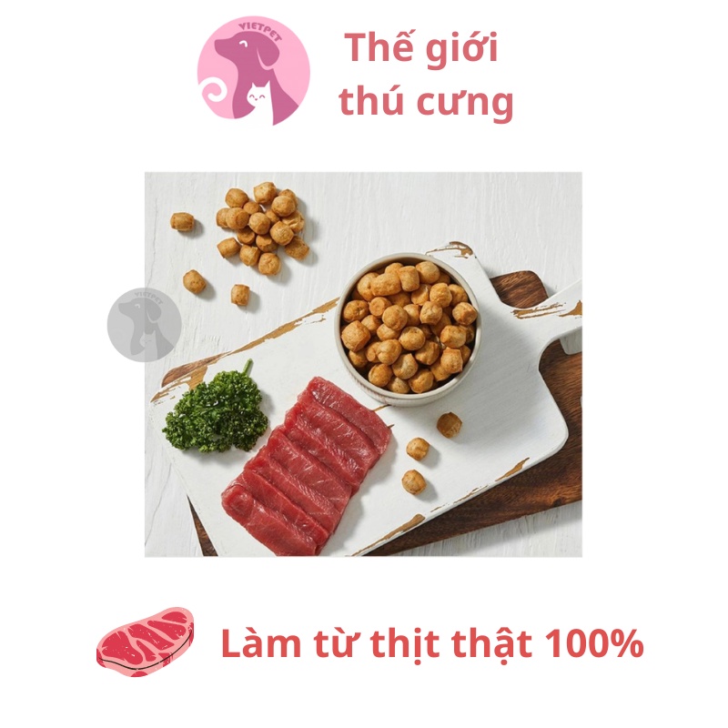 [Gói to] THỊT VIÊN NƯỚNG ĐÚT LÒ - Snack thưởng/ Đồ ăn vặt cho chó mèo Bowwow (Nhập khẩu Hàn Quốc)