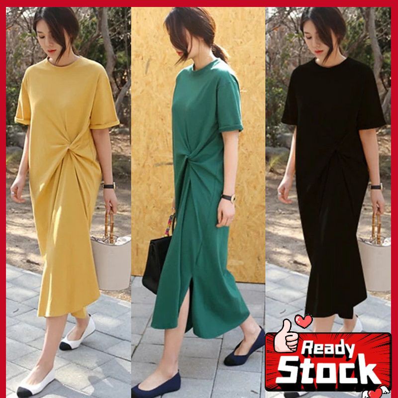 Đầm Dài Tay Ngắn Dáng Rộng Thời Trang Cho Nữ Size M-4Xl