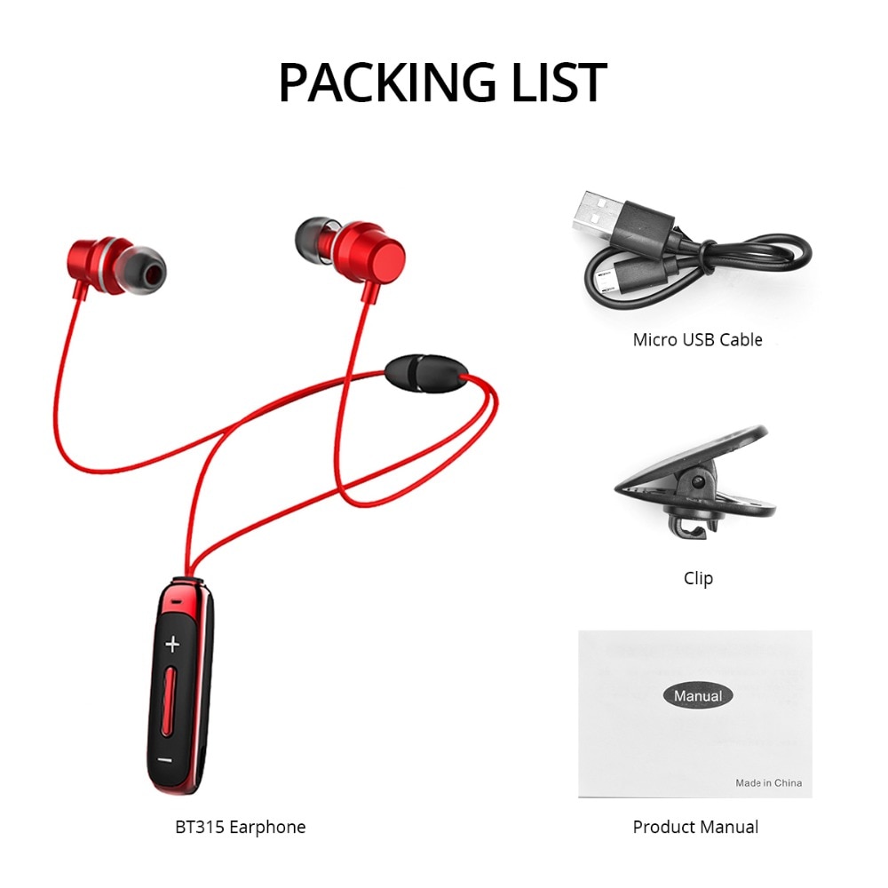 Tai Nghe Bluetooth Có Dây Đeo Cổ Tích Hợp Mic Cho Ios Xiaomi Red Mi Huawei P30