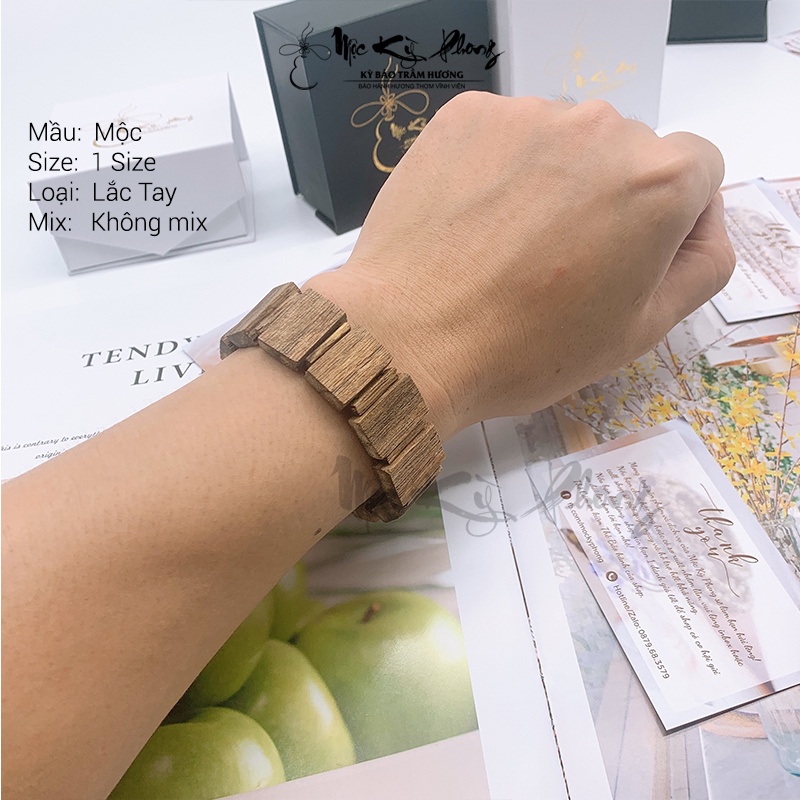 Lắc Trầm Hương Bản Vuông Cao Cấp MỘC KỲ PHONG