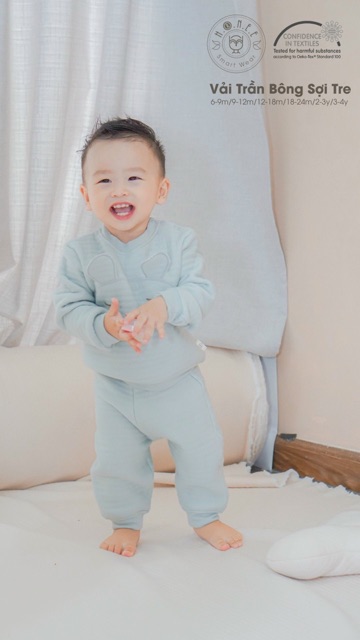 Hrnee - Bộ trần bông 6-9M đến 4Y