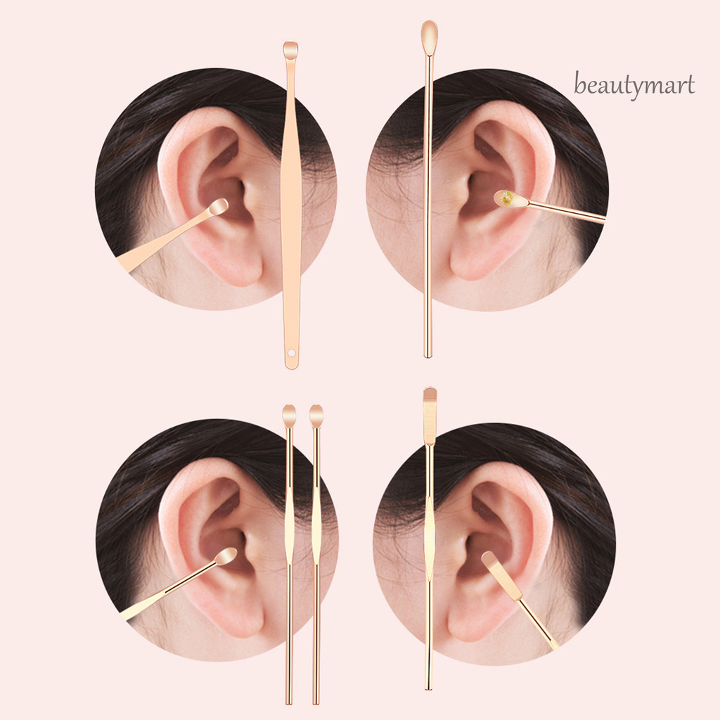 [Hàng mới về] Bộ dụng cụ vệ sinh tai bằng thép không gỉ sử dụng hàng ngày