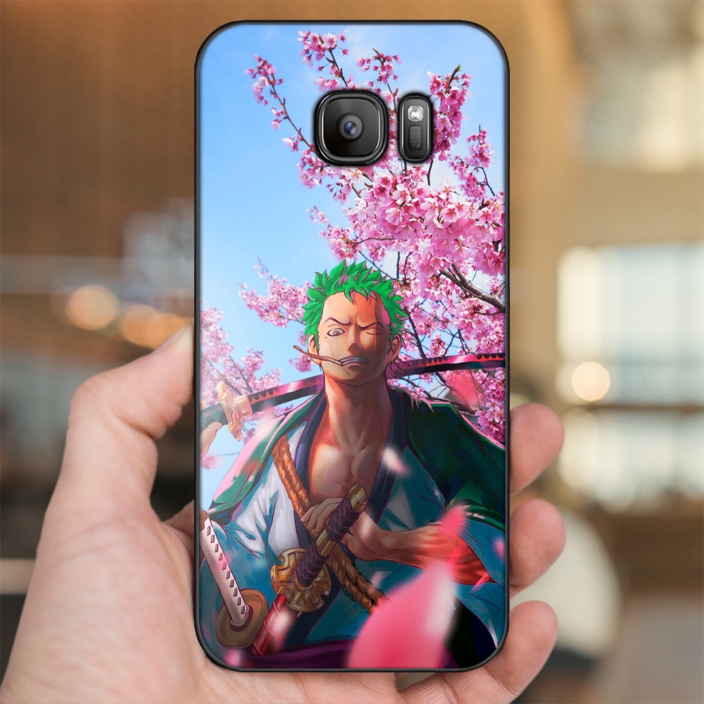 Ốp lưng Samsung S6, S6 Edge, S6 Edge Plus, S7, S7 Edge viền đen in hình Zoro One Piece