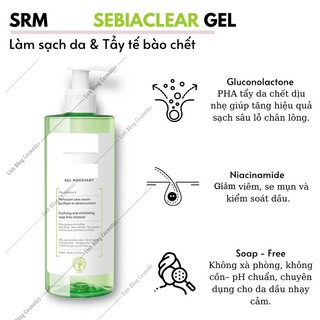 SỮA RỬA MẶT KIỀM DẦU SẠCH SÂU SV SEBIACLEAR GEL MOUSSANT