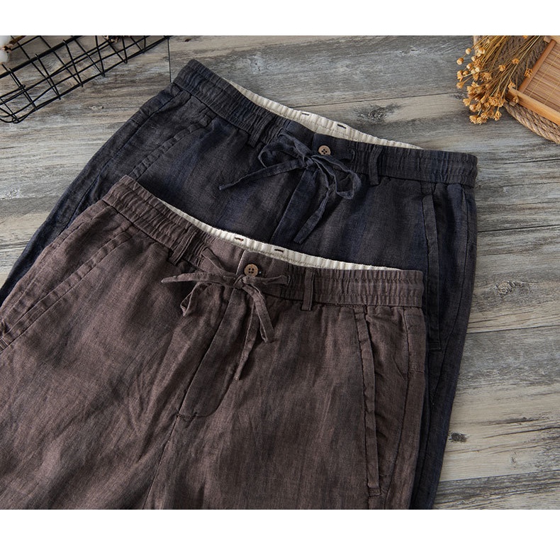 Quần ống rộng Họa Tiết Kẻ Sọc Thời Trang Mùa Hè Dành Cho Nam