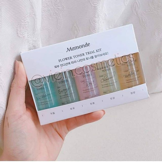 (Mini Size) Nước hoa hồng Mamonde Flower Toner Trial Kit 25 ml tách set - CHÍNH HÃNG