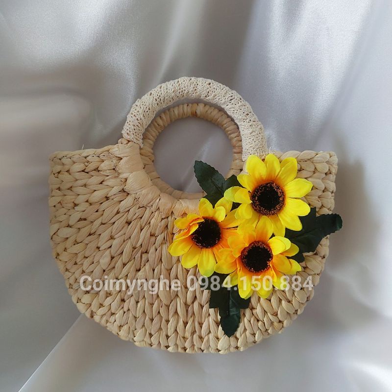 (Xưởng sx, kho sỉ) Túi lục bình bán nguyệt cầm tay