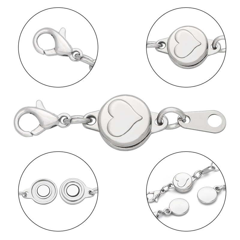 Bộ 2 móc khóa vòng cổ / vòng tay nối dài kiểu từ tính tiện lợi