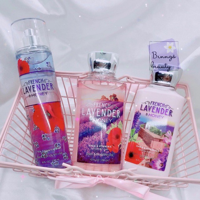 [BILL MỸ] FRENCH LAVENDER & HONEY - BỘ XỊT THƠM DƯỠNG THỂ BATH AND BODY WORKS