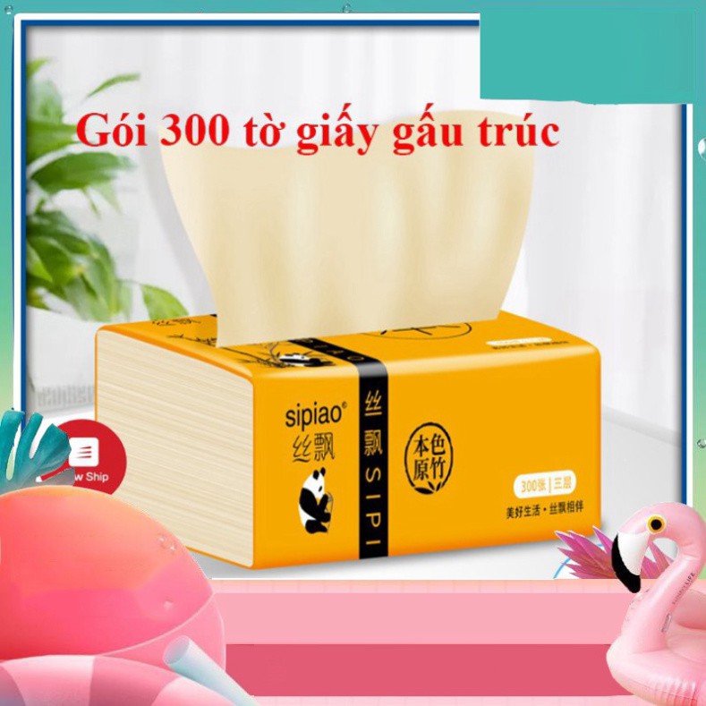 1 gói giấy gấu trúc Sipiao chiết xuất từ sợi than tre mềm mịn 00454 NXG