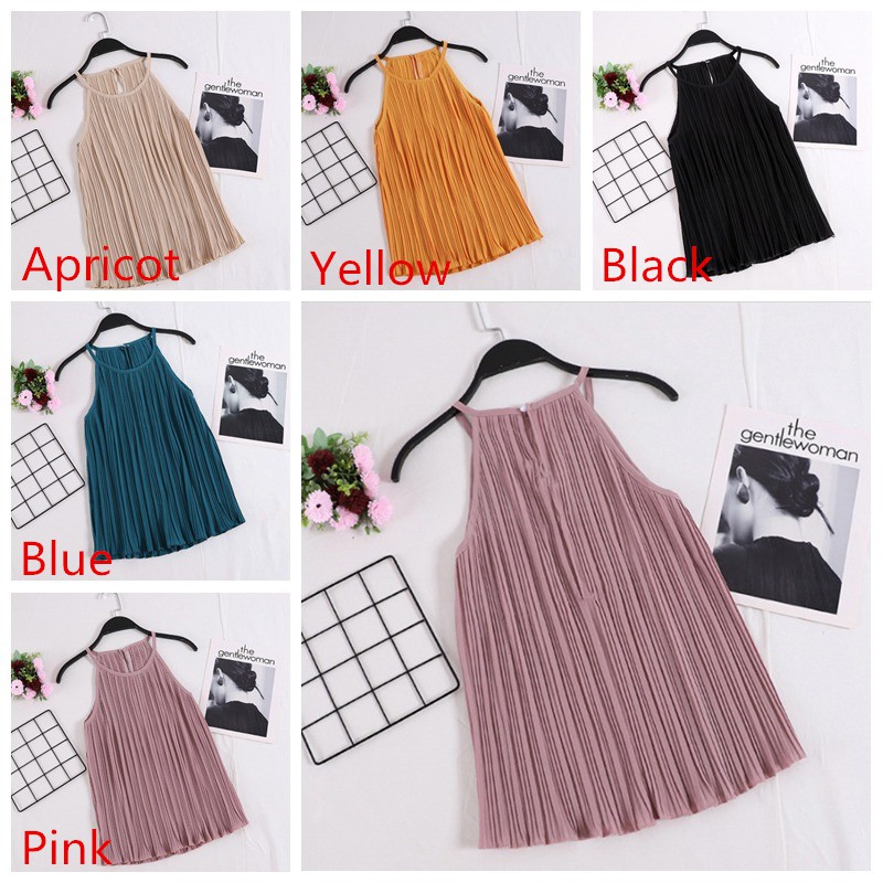 [Baywellfashion]Áo hai dây phối các chi tiết dập li thời trang dành cho nữ | BigBuy360 - bigbuy360.vn