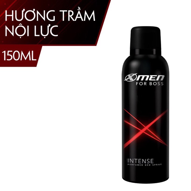 xịt khử mùi toàn thân X-Men For Bos INTENSE 150ml