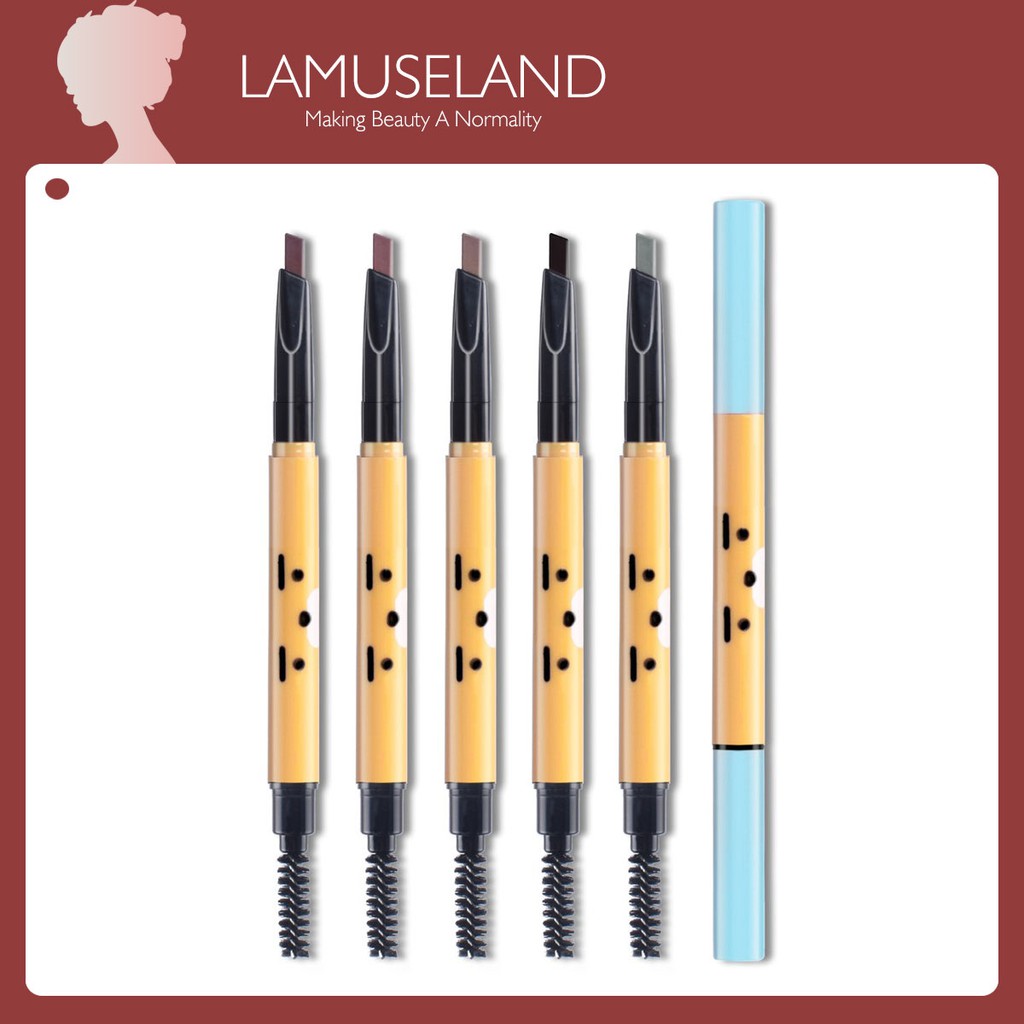 HengFang Cute Bear Automatic Optional Waterproof Long-Lasting Eyebrow Pencil With Brush 0.14g H6533