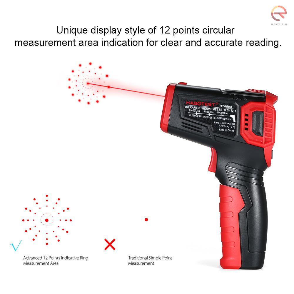 Nhiệt Kế Hồng Ngoại Đo Nhiệt Độ / Độ Ẩm 12: 1 Pyrorororo / Pyrotest Ir 12~10 - 2222 ~