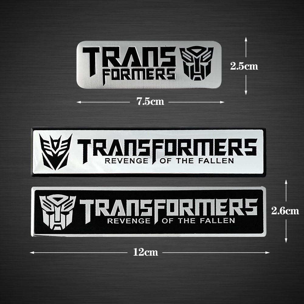 Transformers Miếng Dán 3D Bằng Kim Loại Trang Trí Thân Xe Hơi / Xe Máy