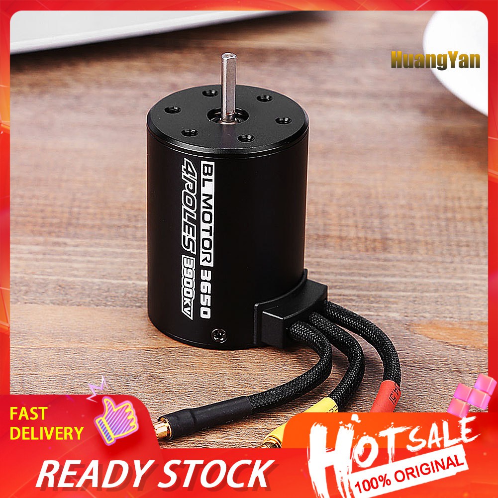 RC Động Cơ Không Chổi Than Bl3650 3900kv 4 Cực 12 Khe Cho Mô Hình Xe Điều Khiển Từ Xa 1: 10