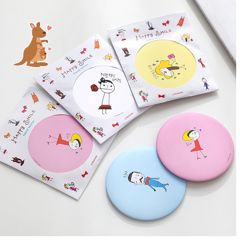 Gương Mini cầm tay Makeup tiện lợi Hàn Quốc
