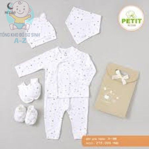 (Tuyển sỉ) Set quà tặng MOON được làm từ vải Petit cho bé sơ sinh 0-3M