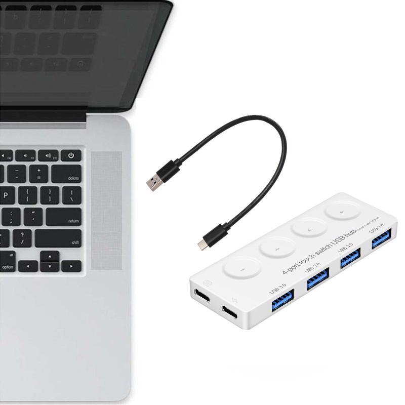 HUB USB 3.0 công tắc On/Off có đèn LED cho máy tính&lt;br&gt;