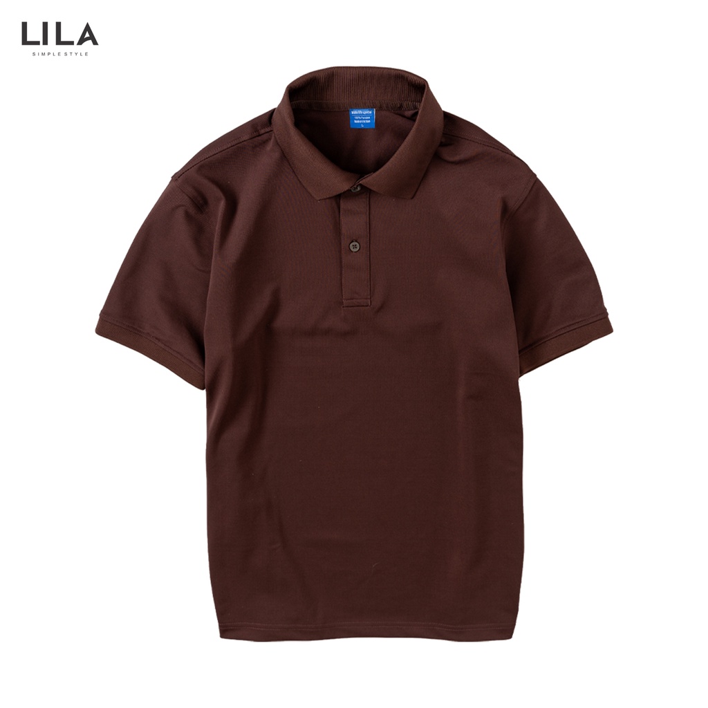 Áo POLO nam TRƠN cổ bẻ basic đẹp vải cá sấu COTTON giữ form bền bỉ, chống nhắn, thời trang nam cao cấp - LILA