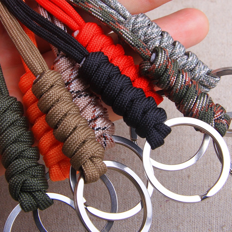 Vòng Đeo Tay Sinh Tồn Dây Bện Có Móc Khóa Chống Thất Lạc