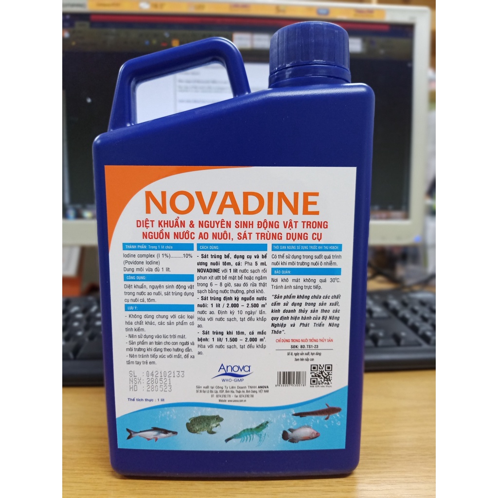 Thuốc Sát Trùng Cho Tôm Cá Anova NovaDine - Iodine