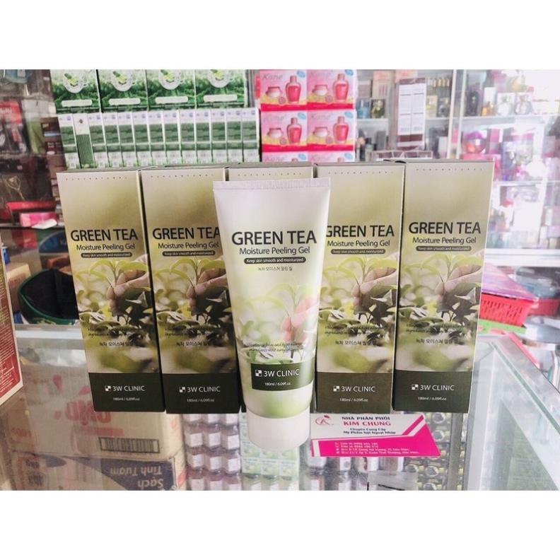 [Hàng chuẩn] Tẩy tế bào chết trà xanh 3W Clinic 180ml Hàn Quốc , nguyên liệu, công thức làm kem trộn trắng da body